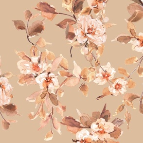 Romantic Serenade Floral Blooms - Honey Peach