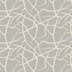 Twigs & Branches, 12x8" Gray and Cream