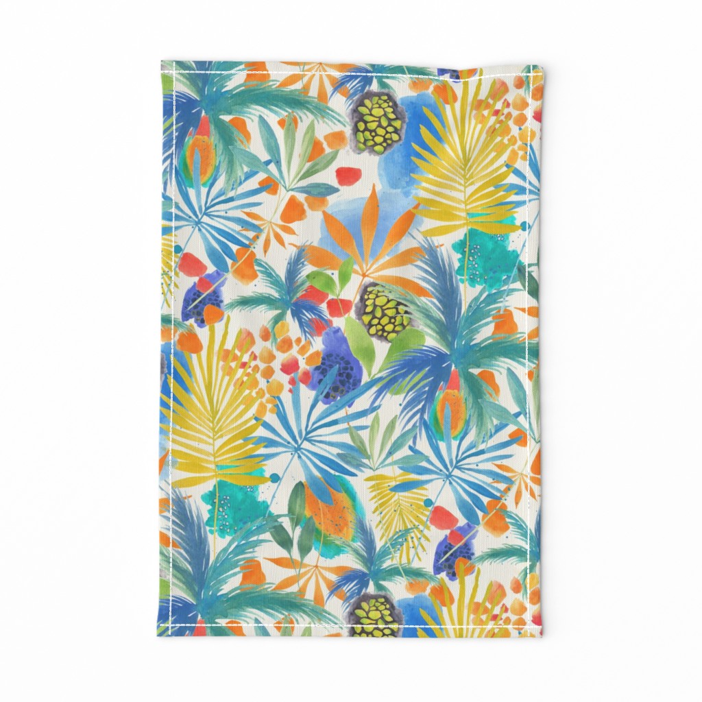 Medium// Colourful jungle Hidden rainforest frogs in vibrant orange, turquoise, green, red, yallow and blue