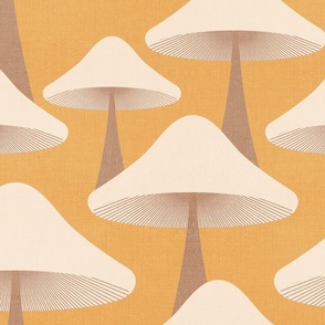 (M) Minimal Abstract Retro Mushrooms Forest in pastel orange 10. #retromushrooms #abstractfungi  #pastelorange #70s #minimalmushrooms #minimalabstract #spoonflowercollection #midcentury #mushroomforest #forestbiome 