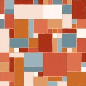 heirloom patchwork quilt beige background