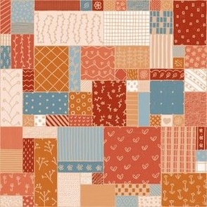 heirloom patchwork quilt embellishments beige background