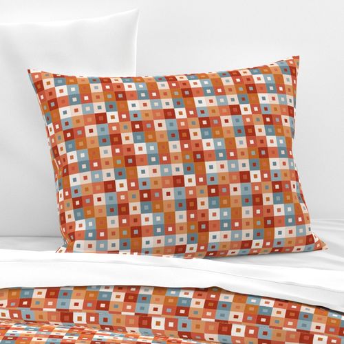 heirloom square quilt beige background