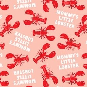 Mommy's Little Lobster - Maine Baby Gift - pink - LAD24