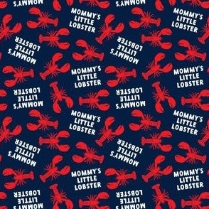 (small scale) Mommy's Little Lobster - Maine Baby Gift - Navy - LAD24