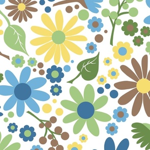 Sunny Summer Flowers - Large Scale