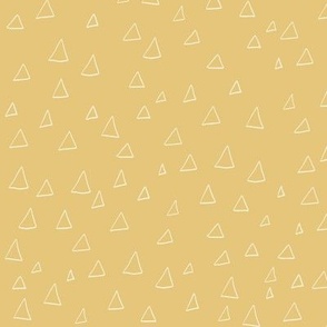 Boho Geo Triangles in Goldenrod Yellow and Ivory