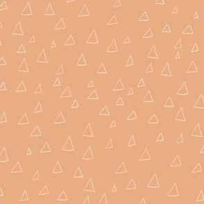 Boho Geo Triangles in Salmon Pink and Ivory