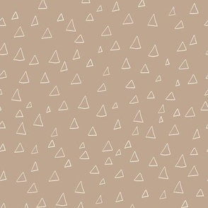 Boho Geo Neutral Triangles in Taupe Grey and Ivory