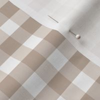 Cappuccino Dark Vanilla Light Brown Abstract Gingham Check Square Grid Coordinate
