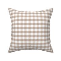 Cappuccino Dark Vanilla Light Brown Abstract Gingham Check Square Grid Coordinate
