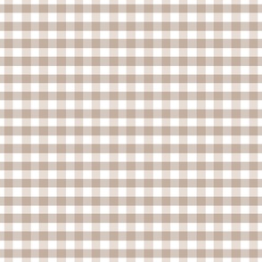 Cappuccino Dark Vanilla Light Brown Abstract Gingham Check Square Grid Coordinate