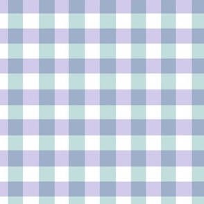 Purple and Green Abstract Gingham Check Square Grid Coordinate