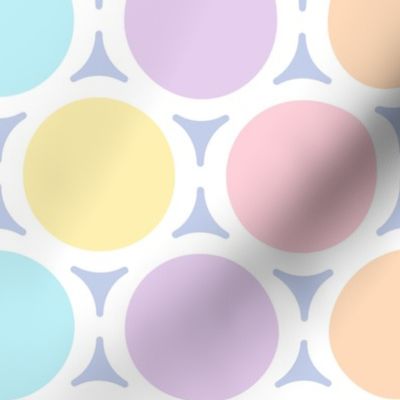 modern simple graphic geometric pastel 3 inch circles baby nursery blender gender neutral multicolor soft pastel grid shapes