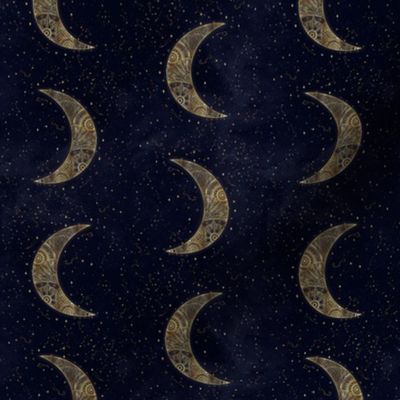 Celestial Gold Moon Aesthetic