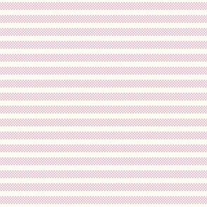 Striped Dots Bright Pink on Cream