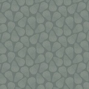 Abstract Pear Dots {on Jade Shadow} Micro / Mini Scale Dotted Pears