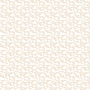  Mid Century Modern , flowers and  leaves, white ecru,  white eggshell background,  2024 Pantone colors