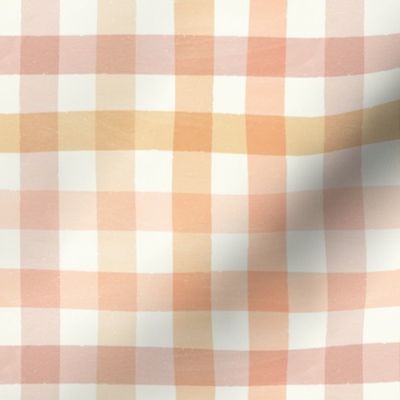 Small Soft Pastel Check - Spring Easter Gingham in Warm Colors | Ochre Pink Gold