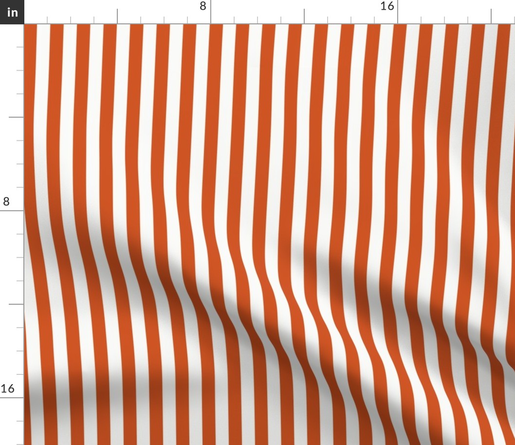 Dark orange stripes half inch (0.5 in) 