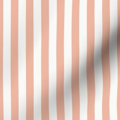 Pale orange peachy stripes half inch (0.5 in) 