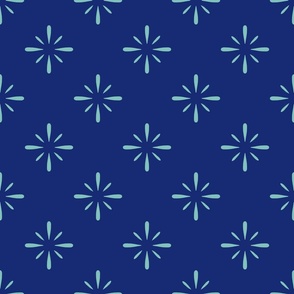 Star stamp mint and navy blue