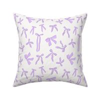 (L) Bright lavender bows on natural - large scale - girls room