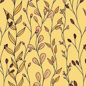 Leaf Garlands Yellow Pink