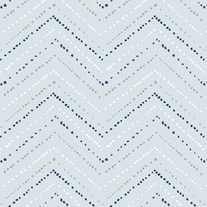 Inky Dot chevron - sky 4in fabric 6in wallpaper