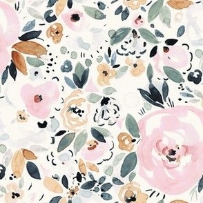 Joni floral 12in fabric 24 in wallpaper