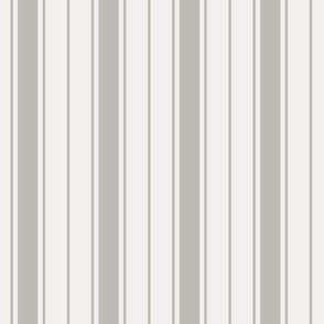 Coastal Stripes - Gray on White