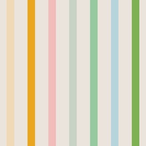 Medium - pastel rainbow stripes - Kids Spring and Summer stripes
