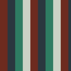 Four Color Stripe Red Blue Green White (Medium Scale)
