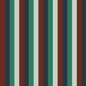 Four Color Stripe Red Blue Green White (Small Scale)