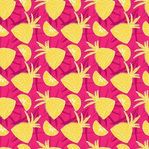 Medium-Tropical Fruits-Vibrant Pink and yellow