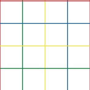 Postmodern Primary Grid in White