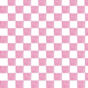 Pink and white checkerboard Barbiecore 