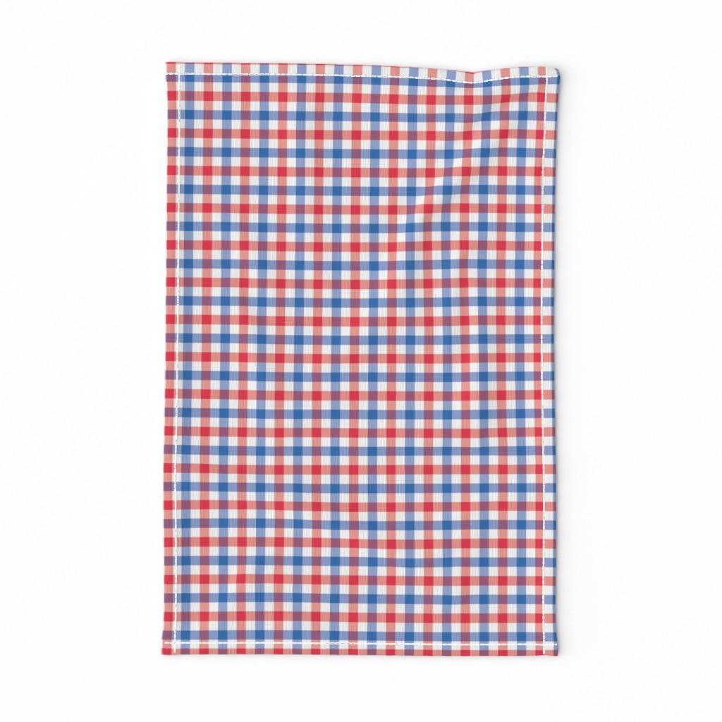 mini gingham / red white and blue