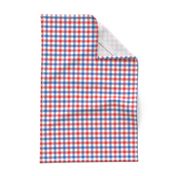 mini gingham / red white and blue