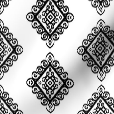 Ikat Pattern Ethnic Geometric native tribal boho motif aztec textile fabric carpet mandalas African American 