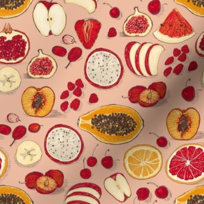 Valerie Hamill Fresh Fruit Slices Pattern 2400x2400pixels 300dpi swatch 2