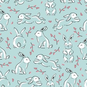 Easter Pattern with Bunnies