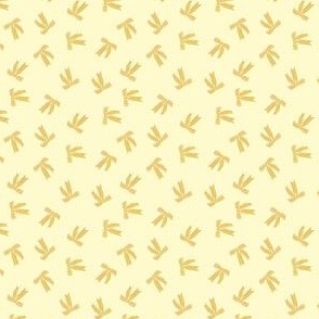 Extra Small Micro Mini Tossed bows - Mustard yellow and white on Lemon chiffon yellow - cute and girly bow ditsy -  ribbon - small scale projects - nursery kids childrens easter spring print