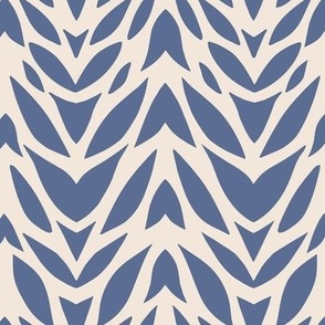 Abstract Zebra Cutout Floral - Blue Nova - Small	