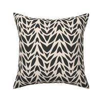 Abstract Zebra Cutout Floral - Dark Grey - Small