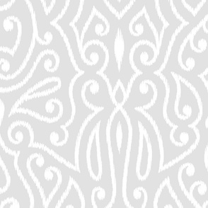 Boho Paisley Ikat Gray Large