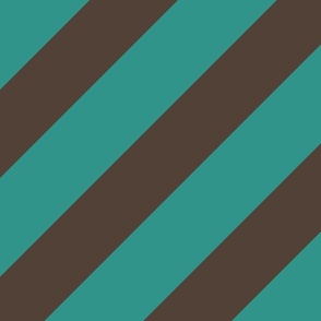 tree frog stripes l brown on teal l large