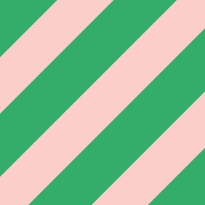 tree frog stripes l pink on green l large