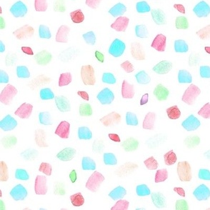 Mint and raspberry magic confetti in pastel shades - watercolor dots for nursery baby kids b173-2