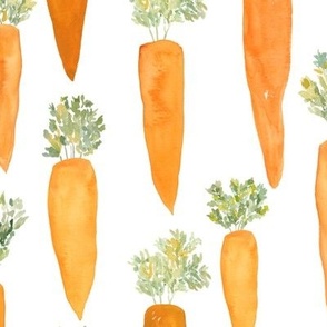 Large / Easter Watercolor Carrots